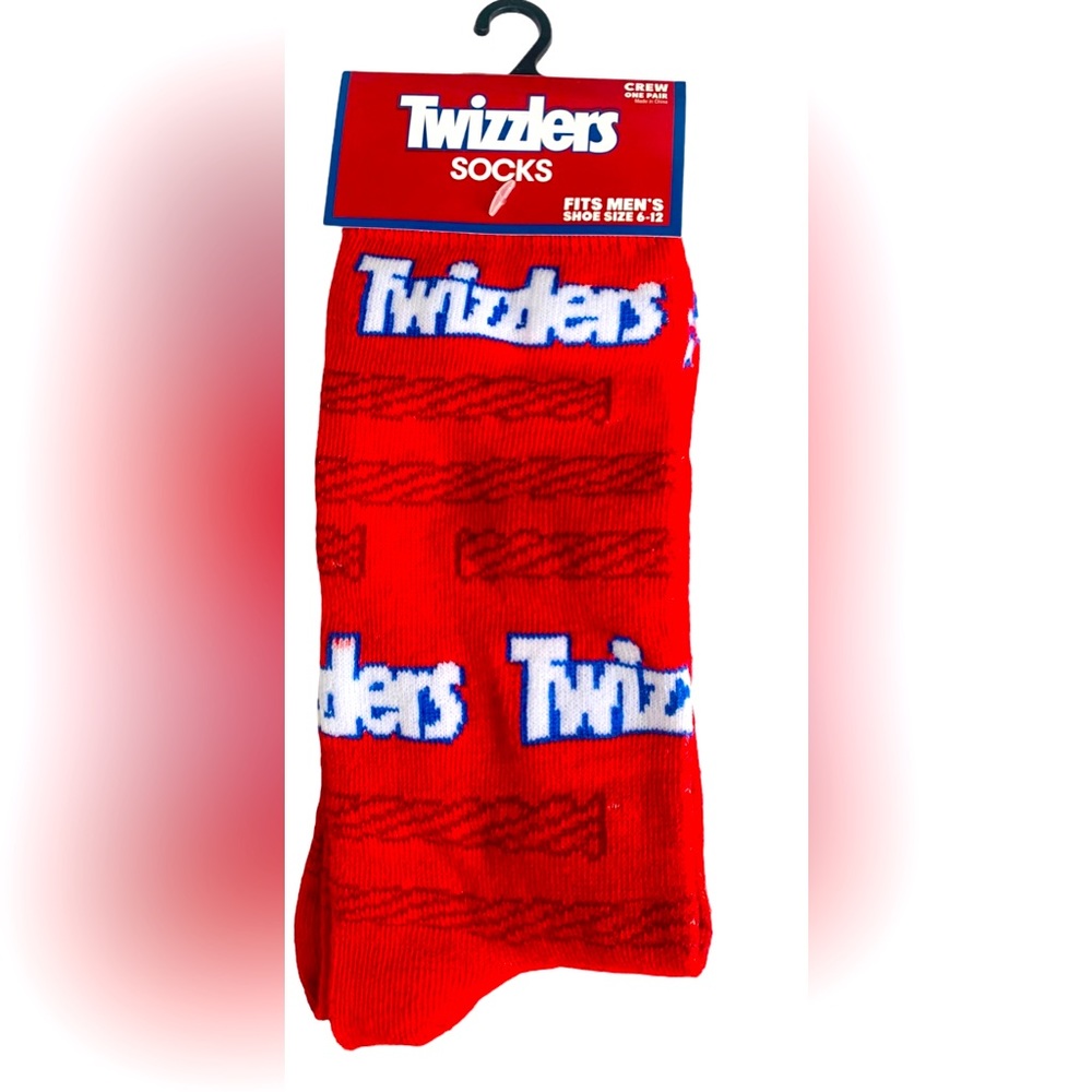 Mens Pair Novelty Crew Socks🔥 FITS Size 6 To 12 🔥TWIZZLERS 🔥NWT